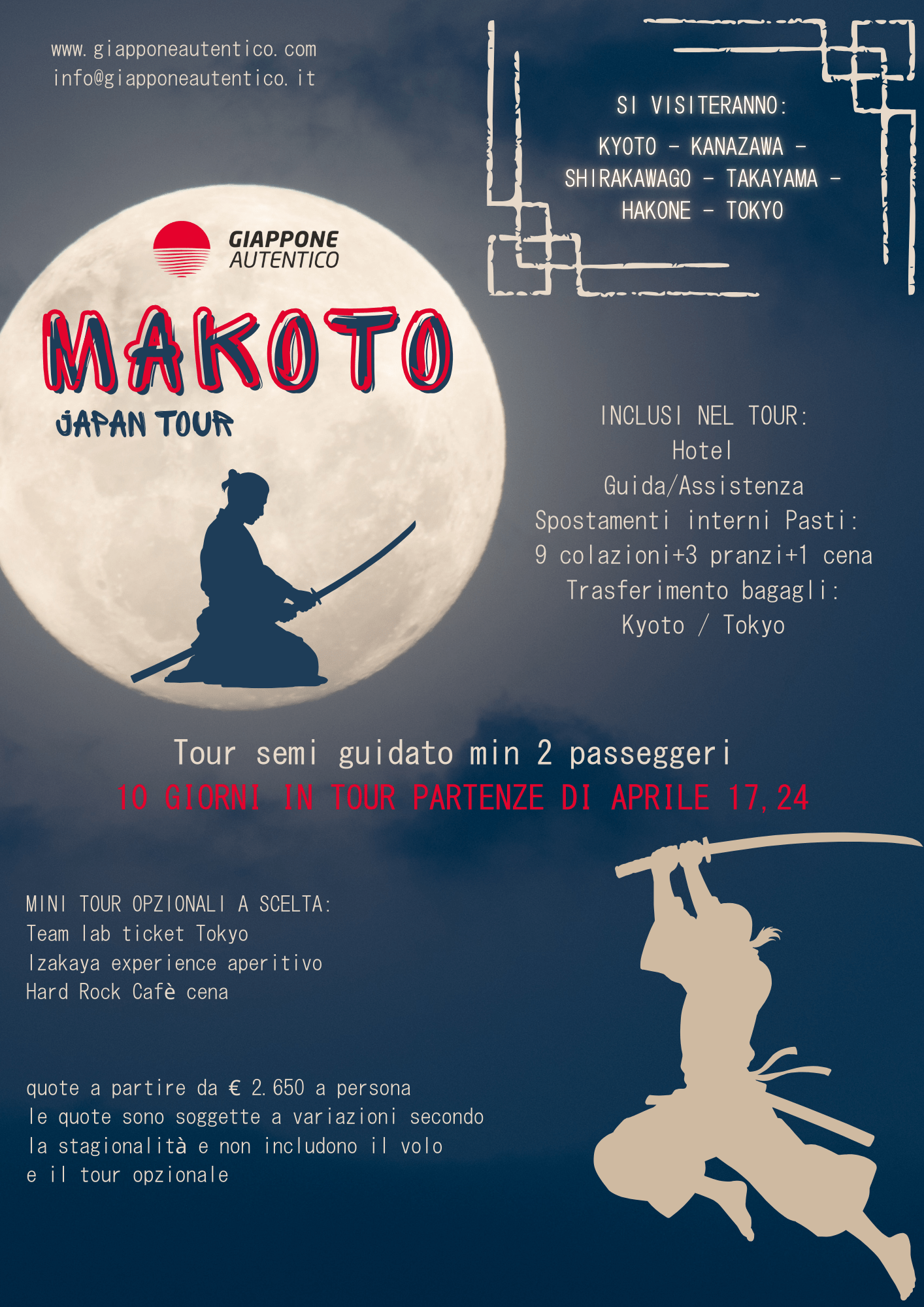 MAKOTO JAPAN TOUR SULLA VIA DEI SAMURAI – Giappone Autentico